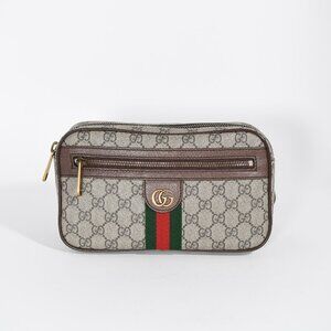 Gucci GG Supreme Ophidia Belt Bag with Adjustable Strap Classic Web Stripe